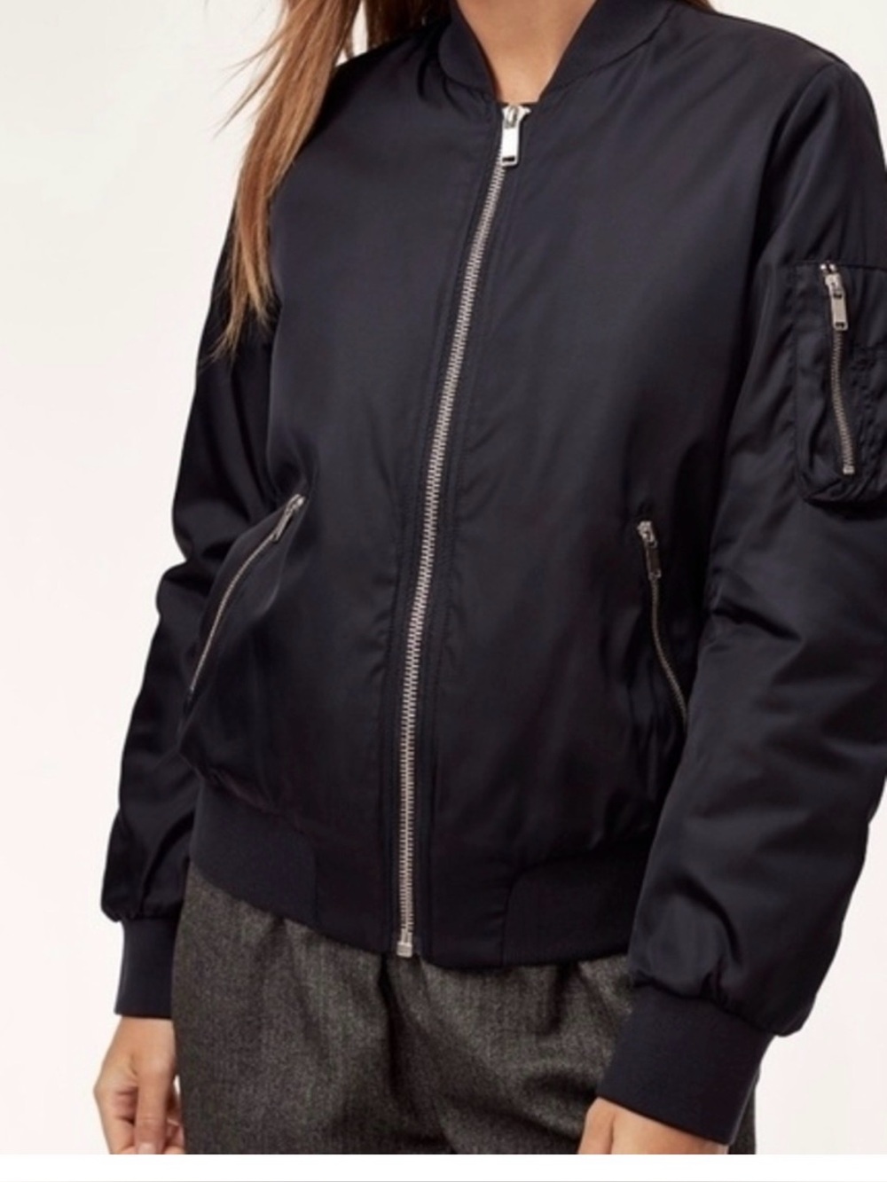 Women's Babaton Black Bomber Jacket